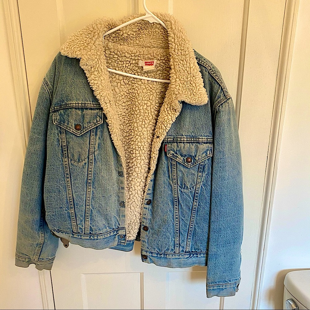 Vintage Levi denim shearling jacket